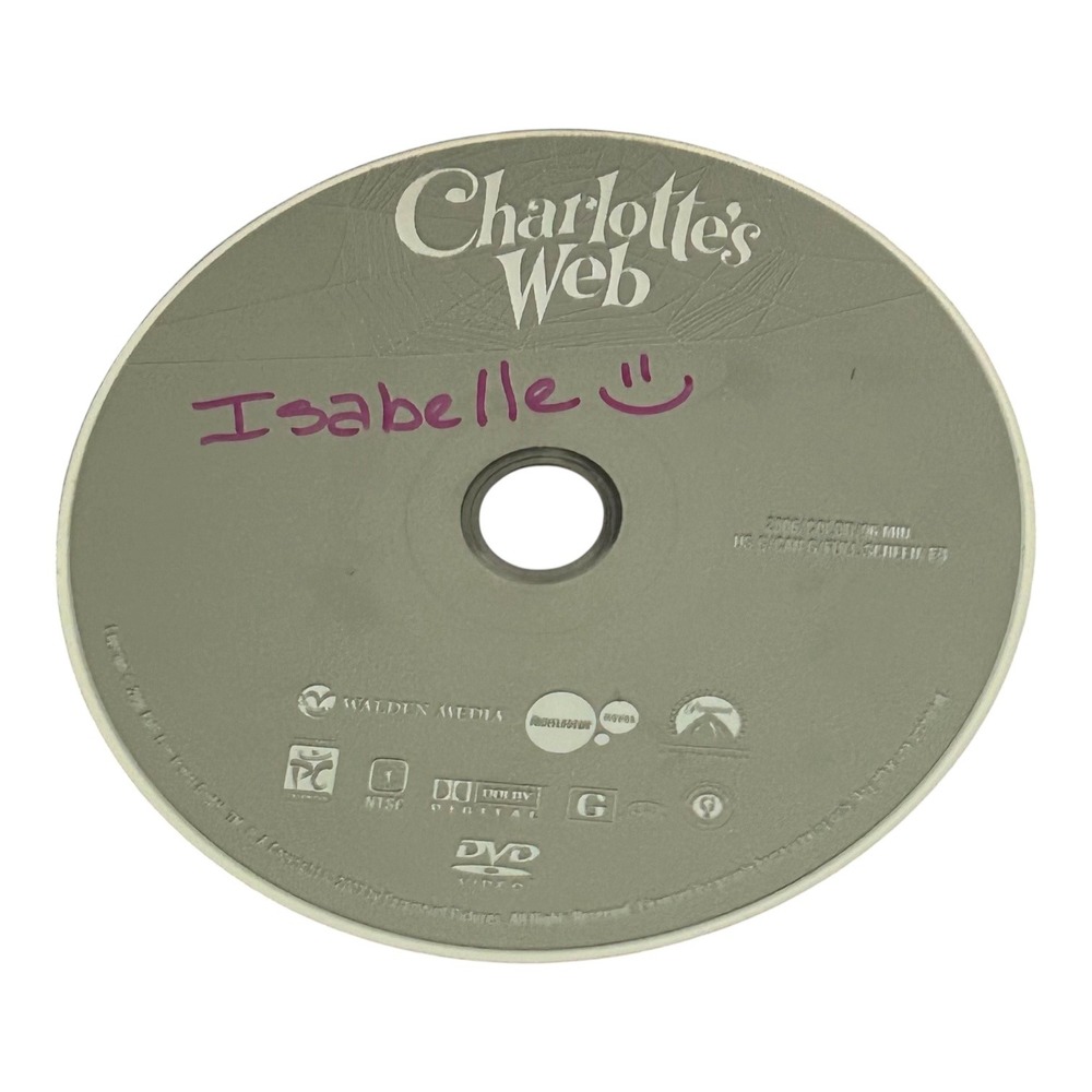 Charlottes Web DVD Disc Only Family Movie Dakota Fanning Tested Works - Picture 2 of 3